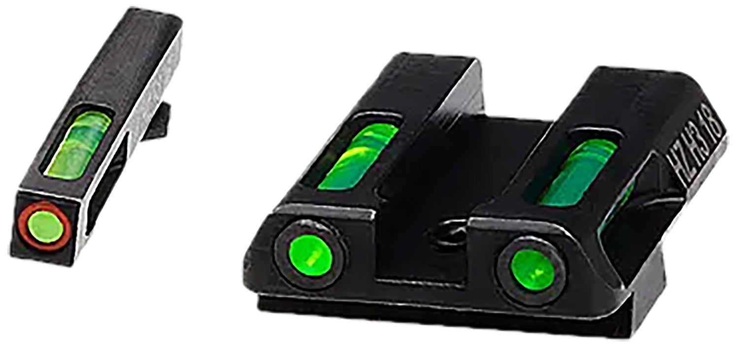 HiViz GLN521 LiteWave H3 Fiber Optic Sight Set Green Fiber Optic/Orange Outline for Glock 42, 43, 43X, 48