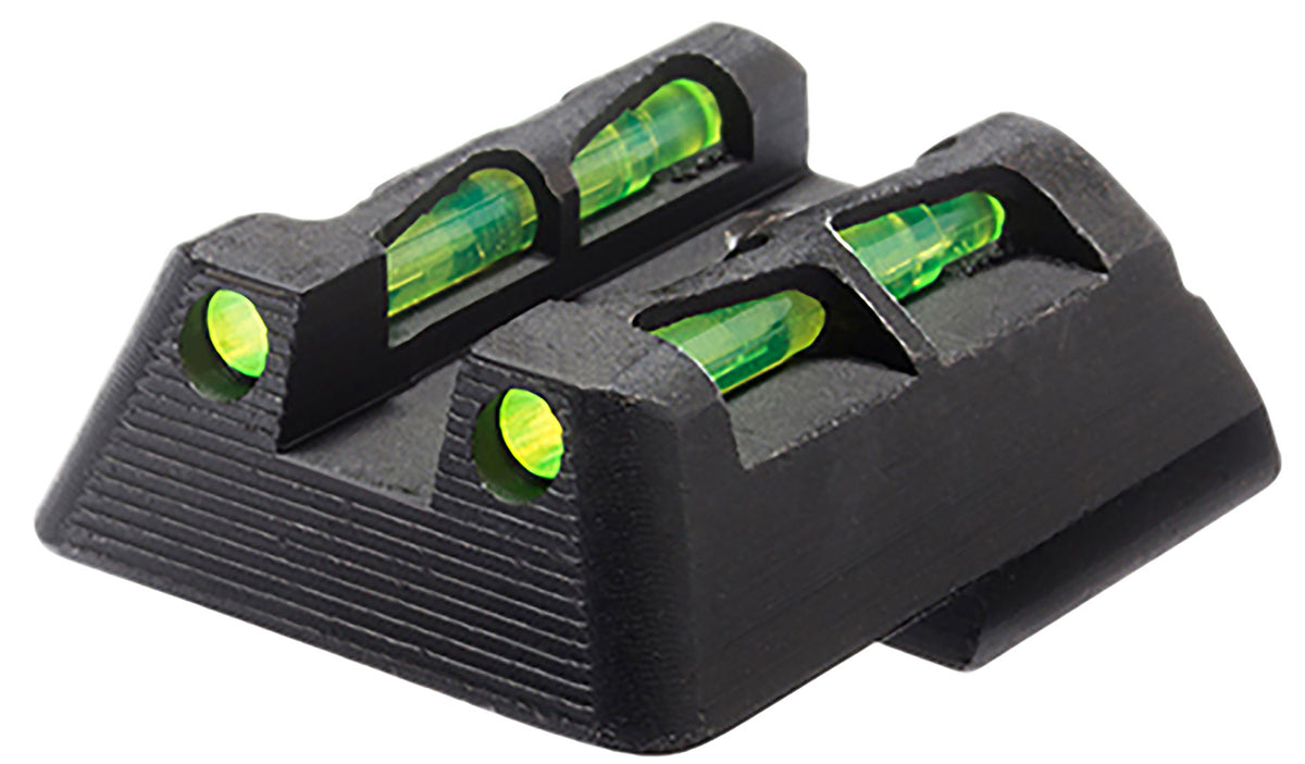 HiViz HKLW11 LiteWave Rear Sight Green/Red Black Frame Fits H&K HK45, P30, VP9, VP40
