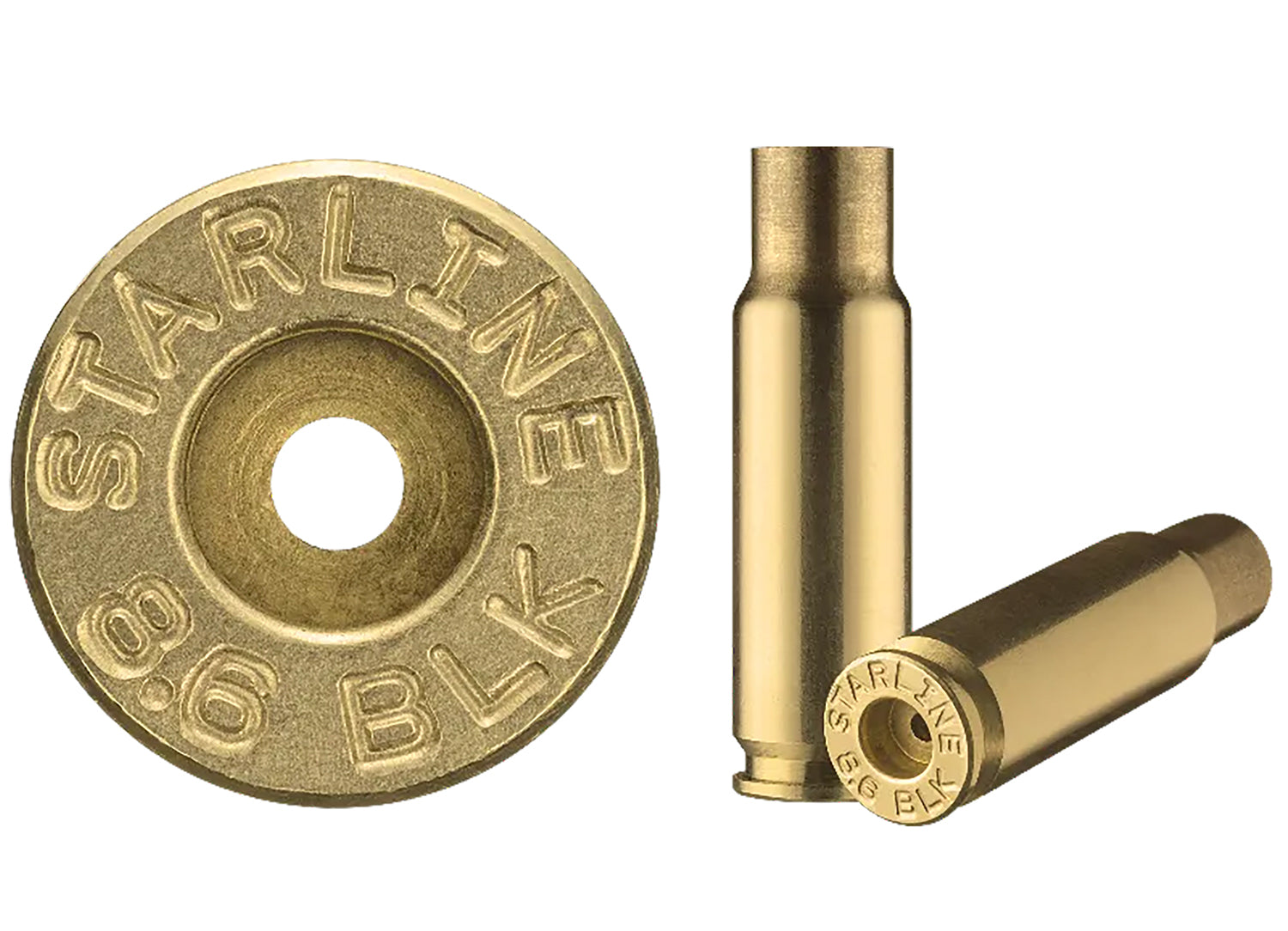HSM Unprimed Cases 8.6 Blackout Rifle Brass for Reloading
