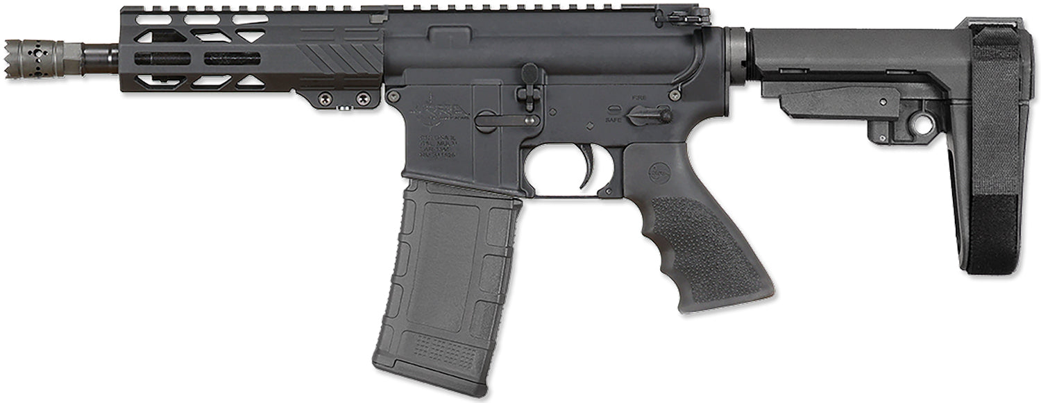 Rock River Arms BLK2132 LAR-15M 300 AAC Blackout 30+1 8" Black M-LOK Handguard, Black Aluminum Picatinny Rail Receiver, Black Polymer SB Tactical SBA3 Arm Brace, Black Hogue Rubber Grip