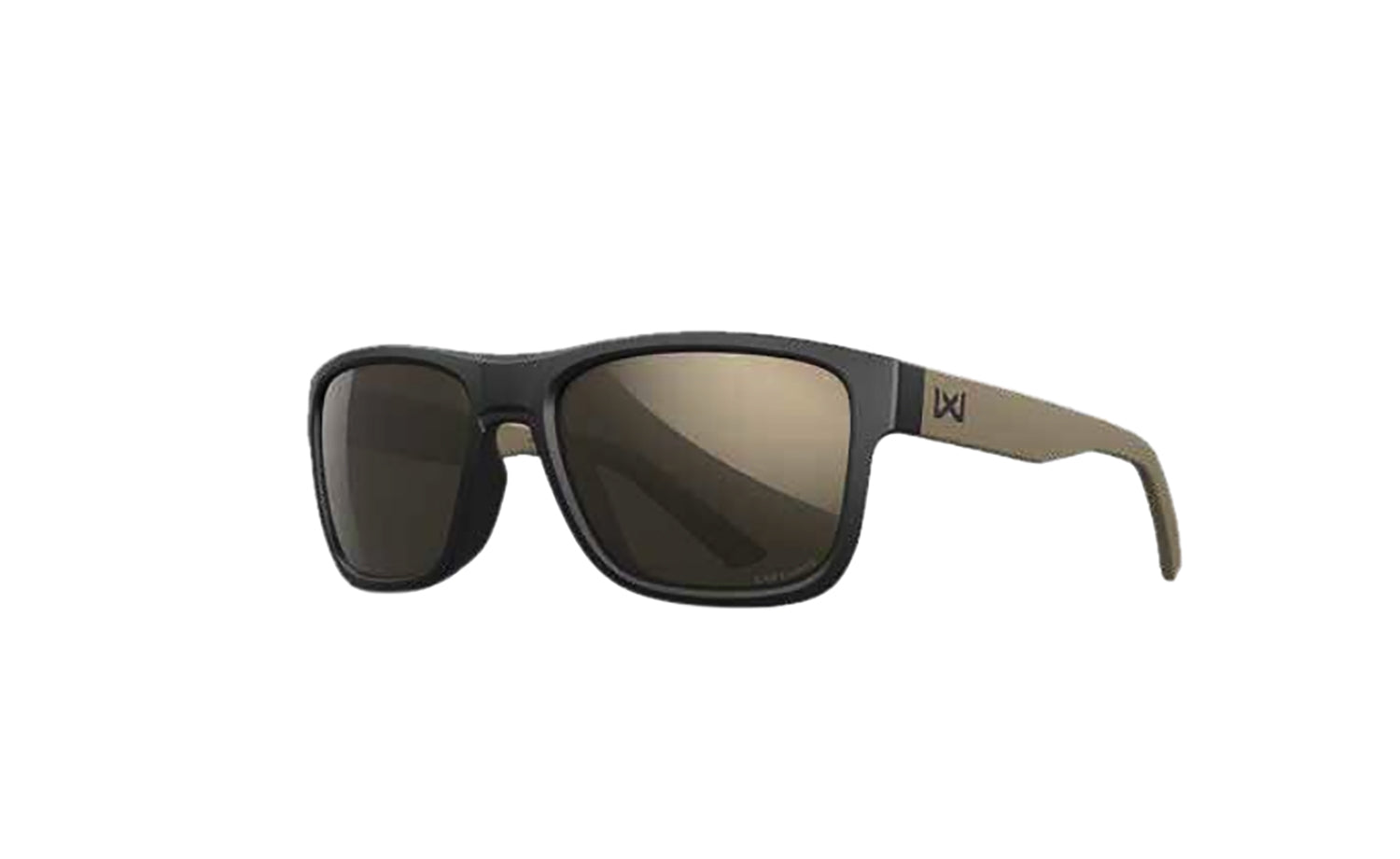 Wiley X AC6OVN14 Ovation Protective Eyewear – Tungsten Mirror Lens, Matte Black w/ Tan Frame