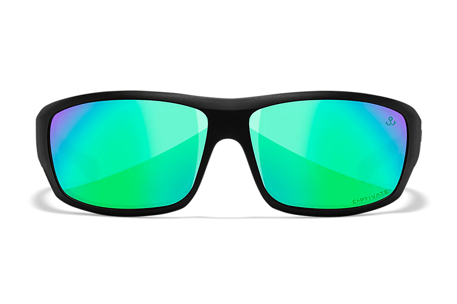 Wiley X ACOME22 Omega Green Mirror Polycarbonate Lens Matte Black Frame Safety Glasses