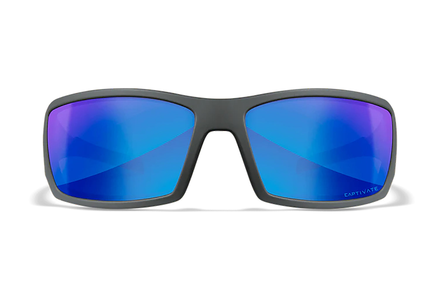Wiley X SSTWI09 Twisted M/L Blue Mirror Polycarbonate Lens Matte Gray Frame Safety Glasses