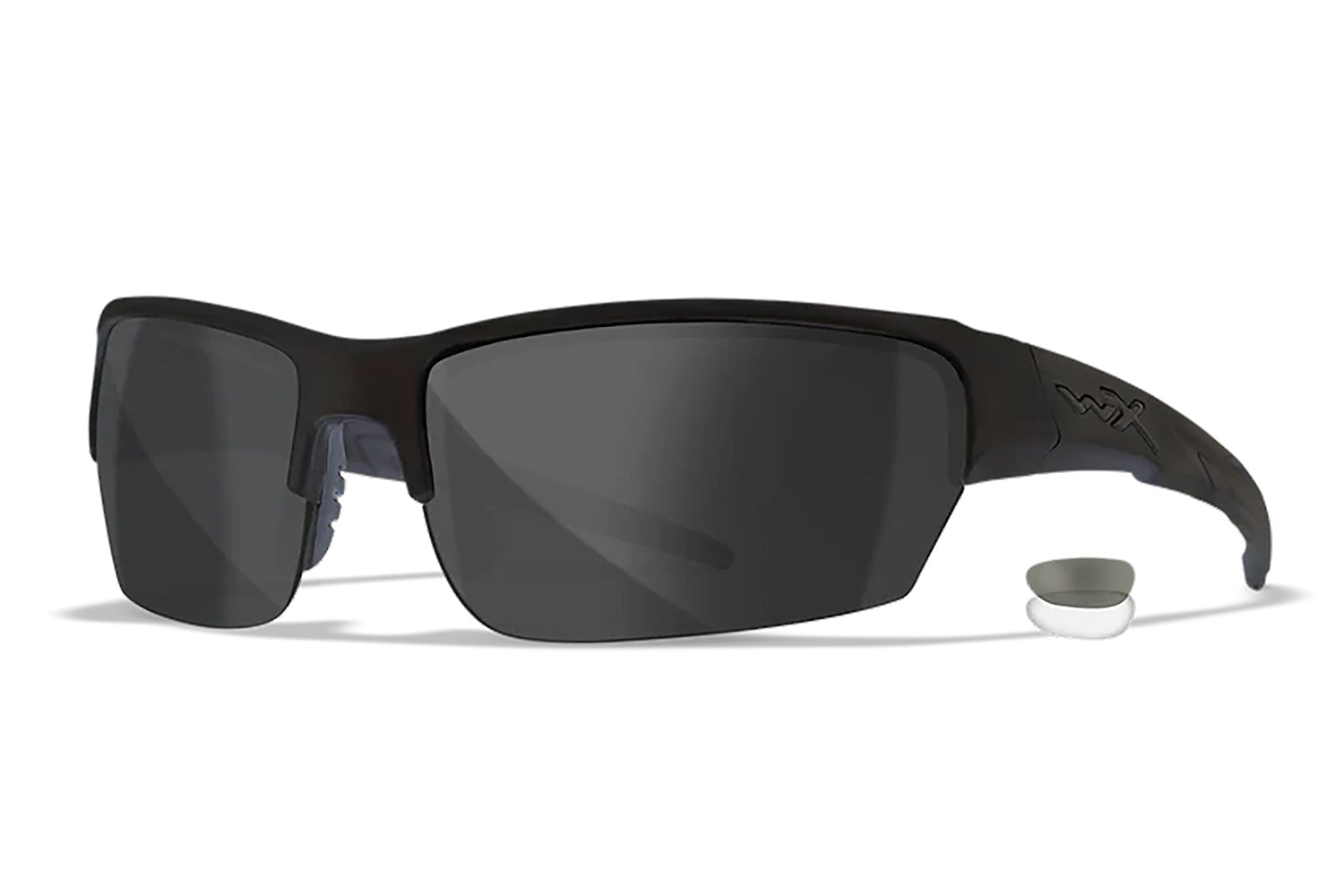 Wiley X CHSAI07 Saint S/M Smoke Gray/Clear Polycarbonate Lens Matte Black Frame Safety Glasses