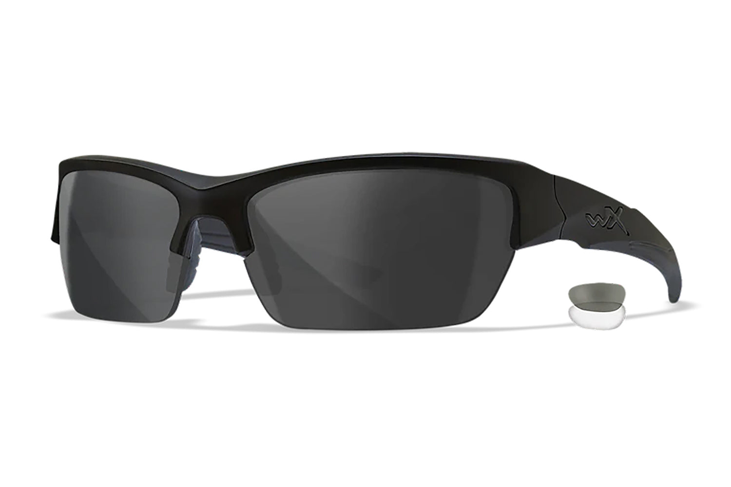 Wiley X CHVAL07 Valor Medium Smoke Gray/Clear Polycarbonate Lens Matte Black Frame Safety Glasses
