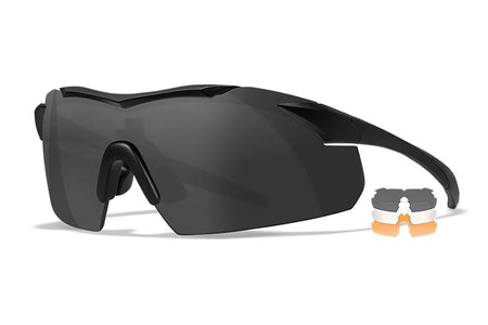 Wiley X 3502 Vapor Smoke Gray/Clear/Light Rust Lens Matte Black Frame Safety Glasses