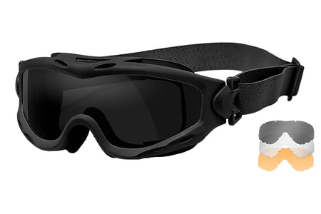 Wiley X SP293B Spear Goggles Smoke Gray/Clear/Light Rust Lens Matte Black Frame Ballistic Eyewear