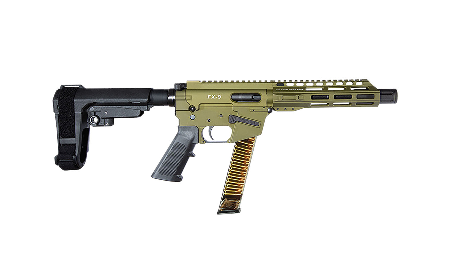 FREEDOM ORDNANCE FX9P8S-ODG FX9P 9mm Luger 31+1 8" OD Green