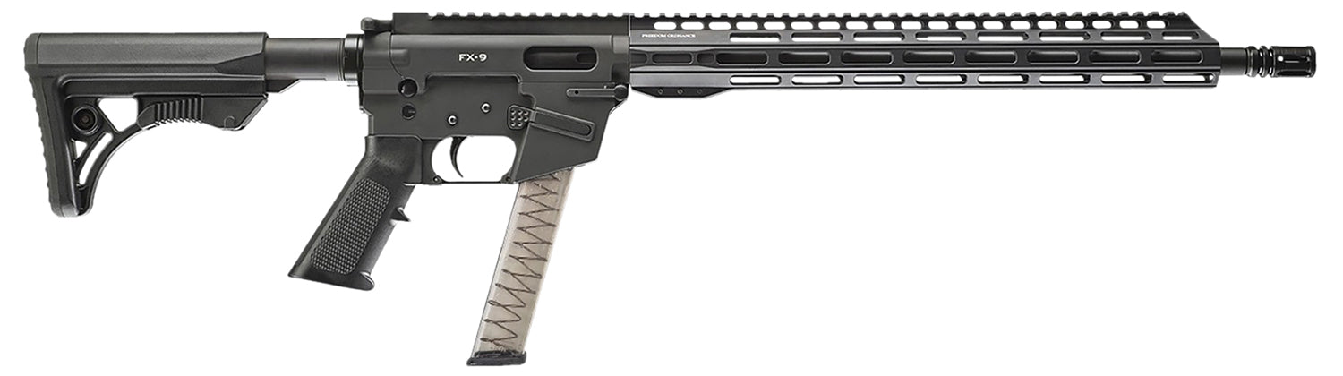 Freedom Ordance FX9R16 FX9R 9mm Luger 33+1 16" Black Anodized Barrel, Black Anodized Receiver w/Picatinny Rail, M-LOK Handguard, Leapers Adjustable Black Polymer Stock, B5 P Type Grip