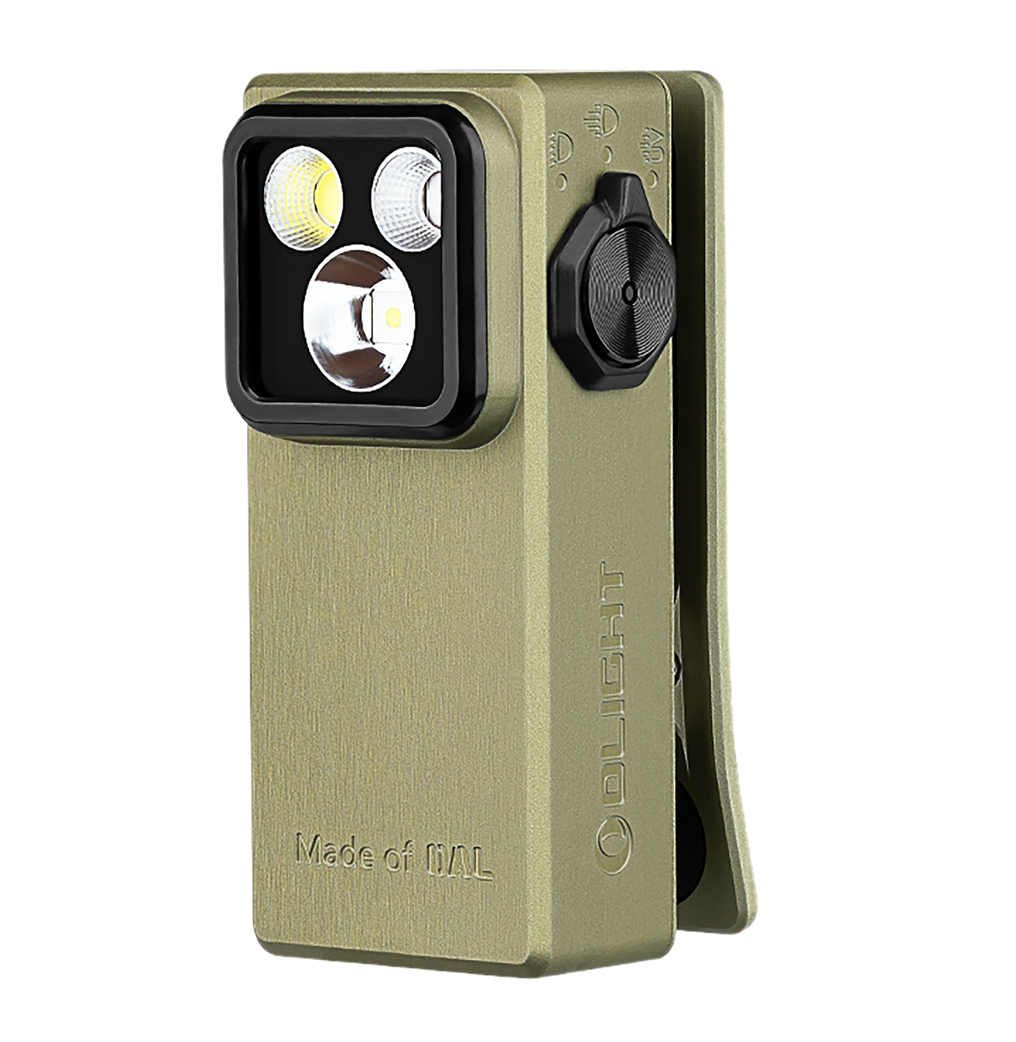 Olight Oclip OD Green Aluminum Alloy EDC Clip Flashlight 300 Lumens White and Red LED