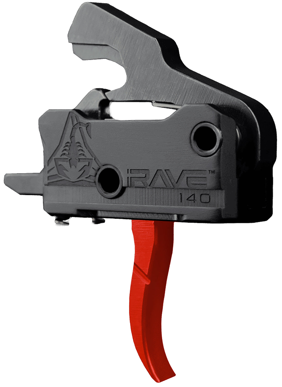 Rise Armament Rave 140 RA-140 Super Sporting Trigger Black/Red Curved for AR-Platform