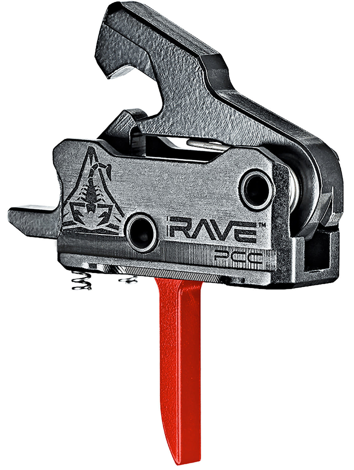 Rise Armament T017FPCCRED Rave PCC Flat Trigger Black/Red Single-Stage for AR9