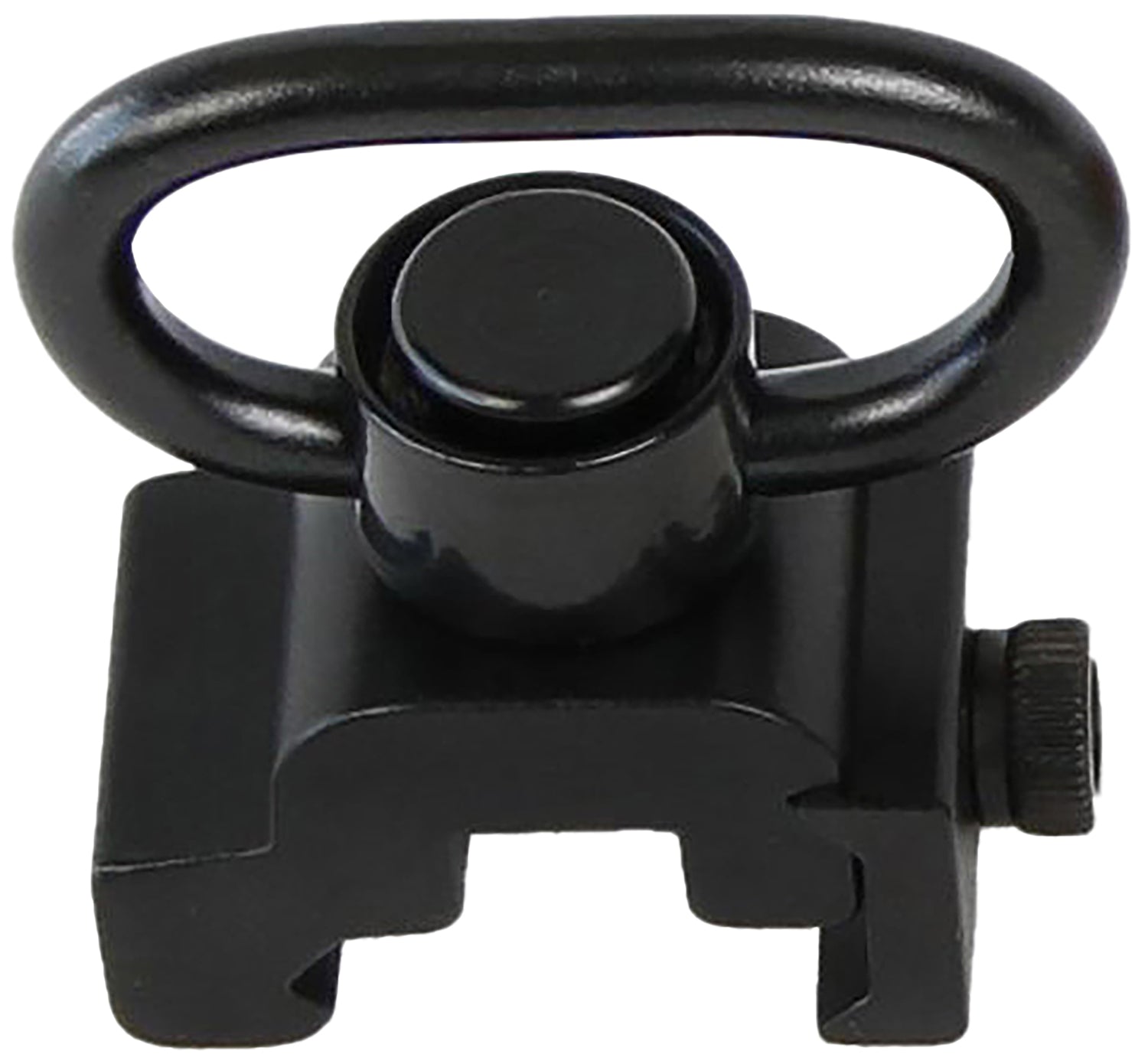Bulldog BD886 Deluxe QD Push Button Swivel Black 1.25" Steel Rail Mount