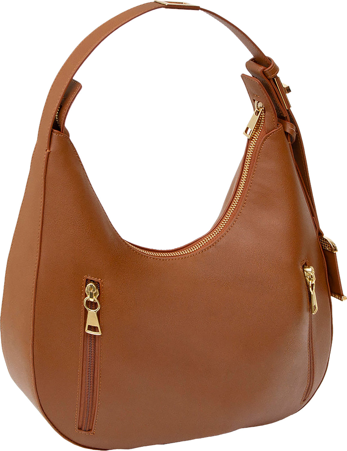 Bulldog Cases Hobo Style Concealed Carry Shoulder Bag, Polyurethane, Cognac BDP-092