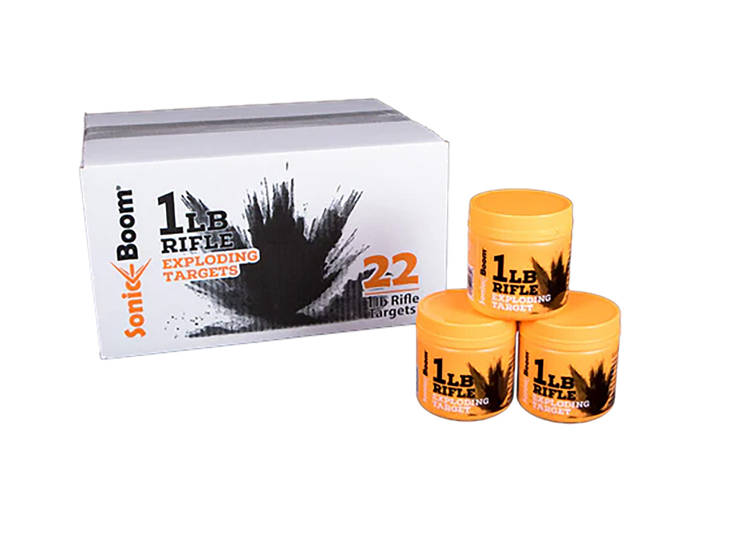 Sonic Boom SBT0120P Rifle Exploding Target 1 lb Non-Toxic Two-Part Mix 22 Pack