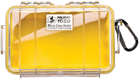 Pelican 1050027100 Micro Case Yellow/Clear Polycarbonate 7.99" Crushproof Watertight