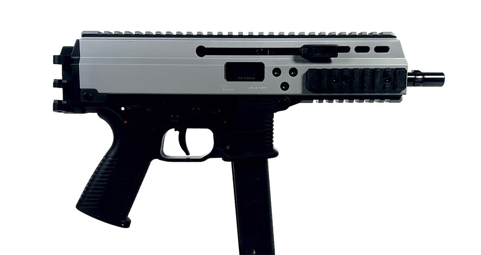 B&T Firearms BT36039SG9mm Luger 30+1 6.80" Black Barrel, Sniper Gray Anodized Aluminum/Polymer Receiver w/Picatinny Rail,M-LOK Handguard, Black Polymer Grip, Ambidextrous