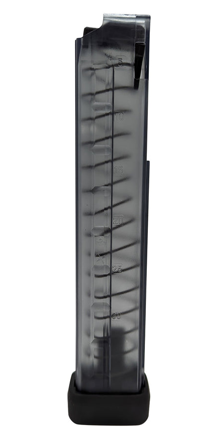 B&T Firearms BT30183N 30rd 9mm Luger Magazine Fits MP9/TP9/APC9/SPC9 Translucent Black Polymer