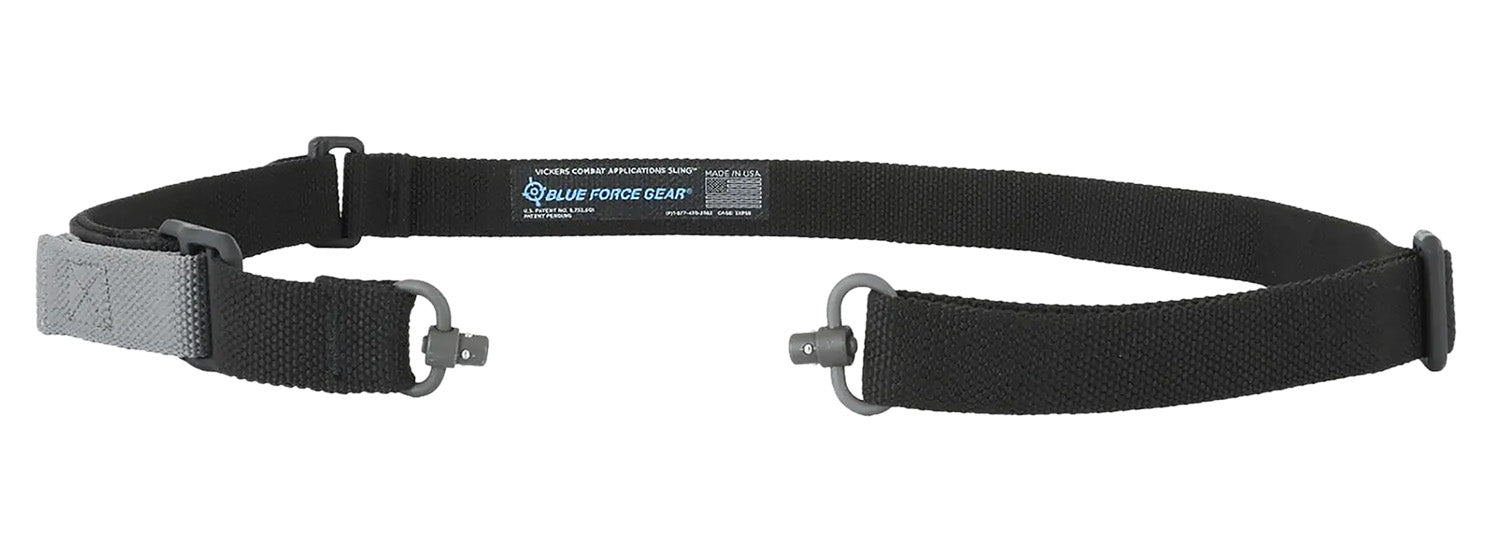 Blue Force Gear VCASPB125AABK Vickers Padded Push Button Sling Black Cordura 36"-62" OAL Rifle