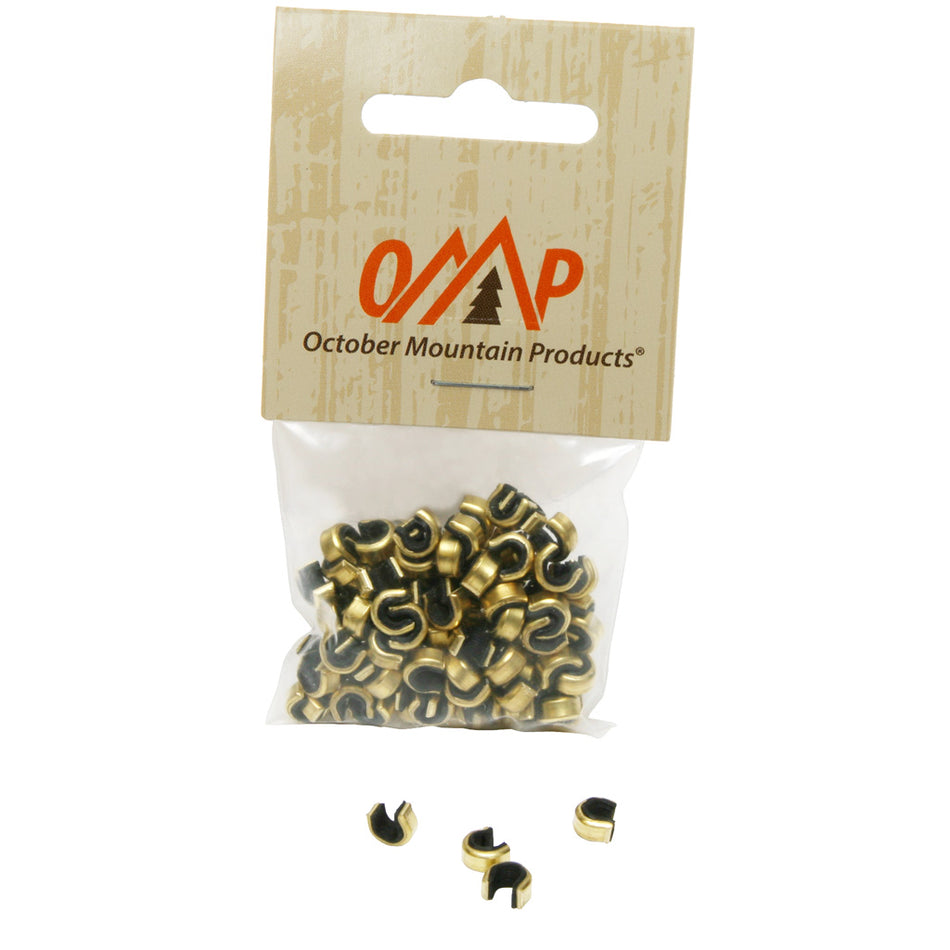 October Mountain Hunter Black Brass Nock Sets 100 Pack