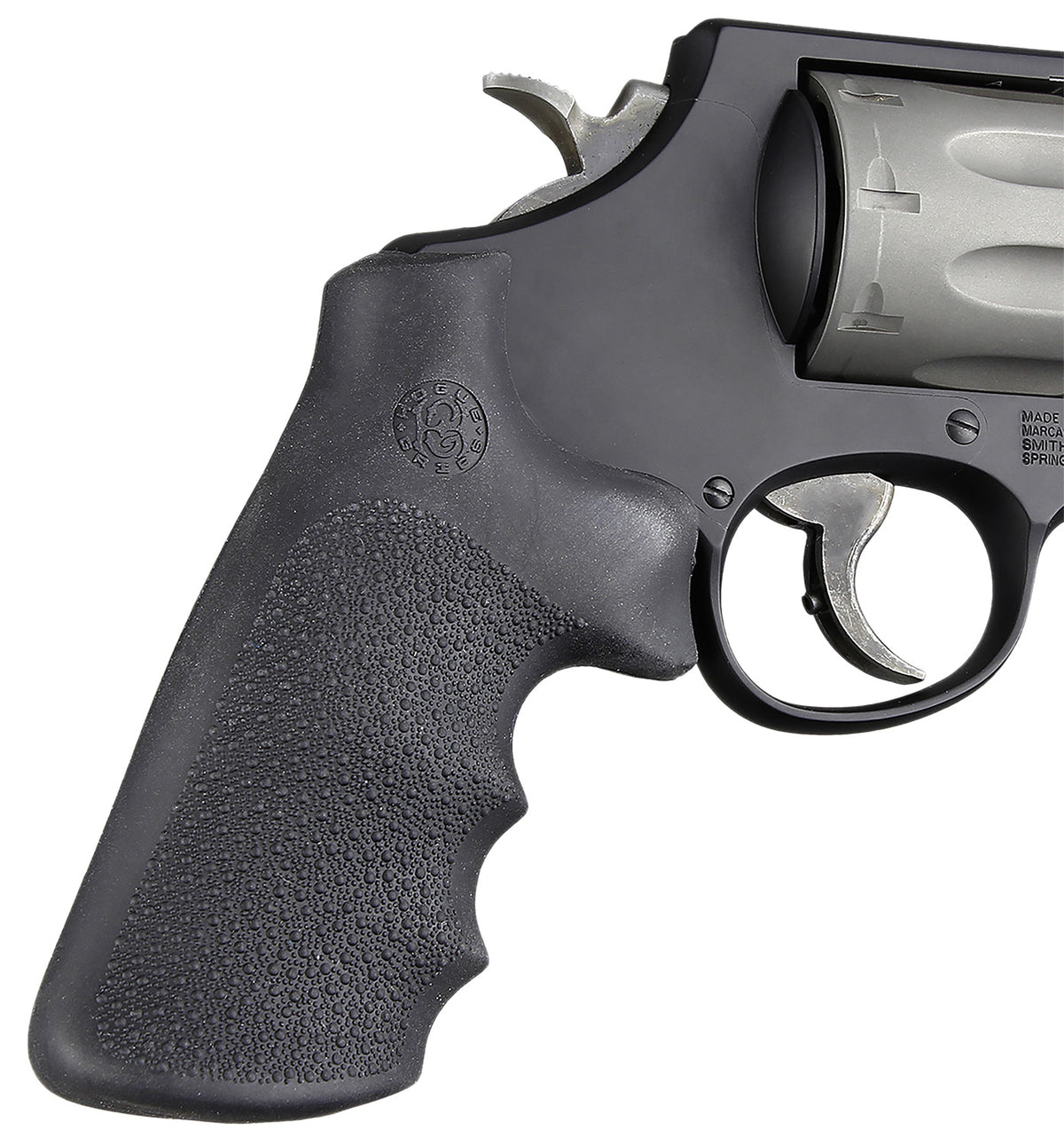 Hogue 19022 Conversion Pistol Grip Black Overmolded Rubber with Finger Grooves for S&W K/L/N/X/Z Frame
