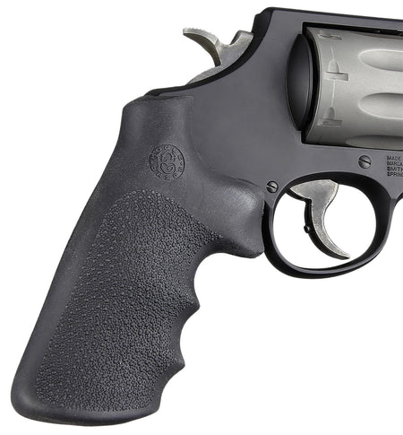 Hogue 19022 Conversion Pistol Grip Black Overmolded Rubber with Finger Grooves for S&W K/L/N/X/Z Frame