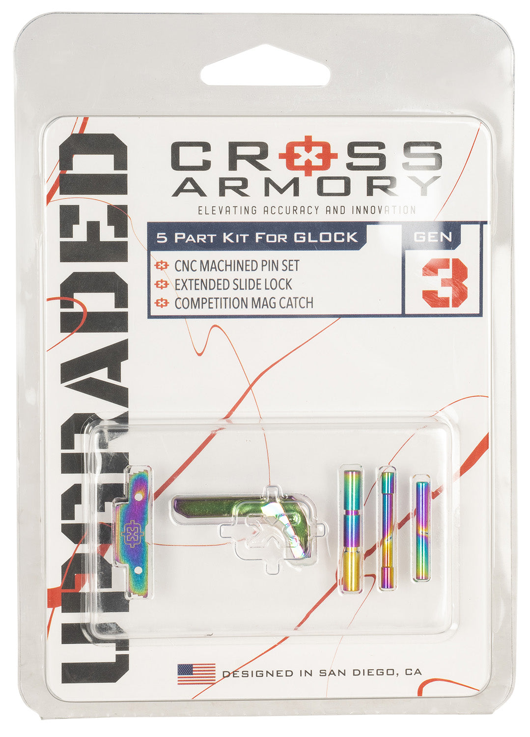 Cross Armory 3-Piece Upgrade Kit for P80 Gen1-3 - Rainbow