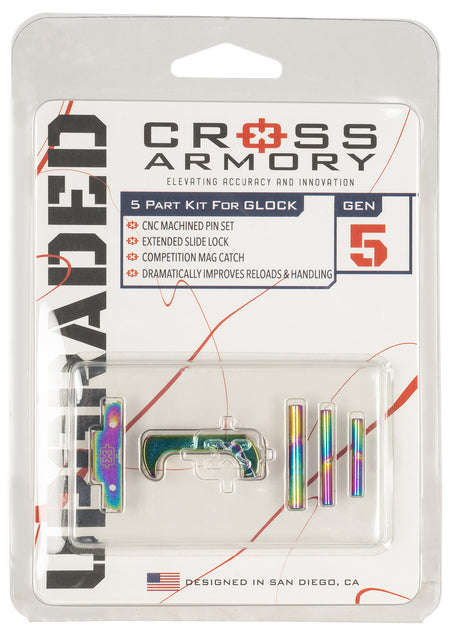 Cross Armory 3-Piece Upgrade Kit for Glock Gen5 - Rainbow Aluminum