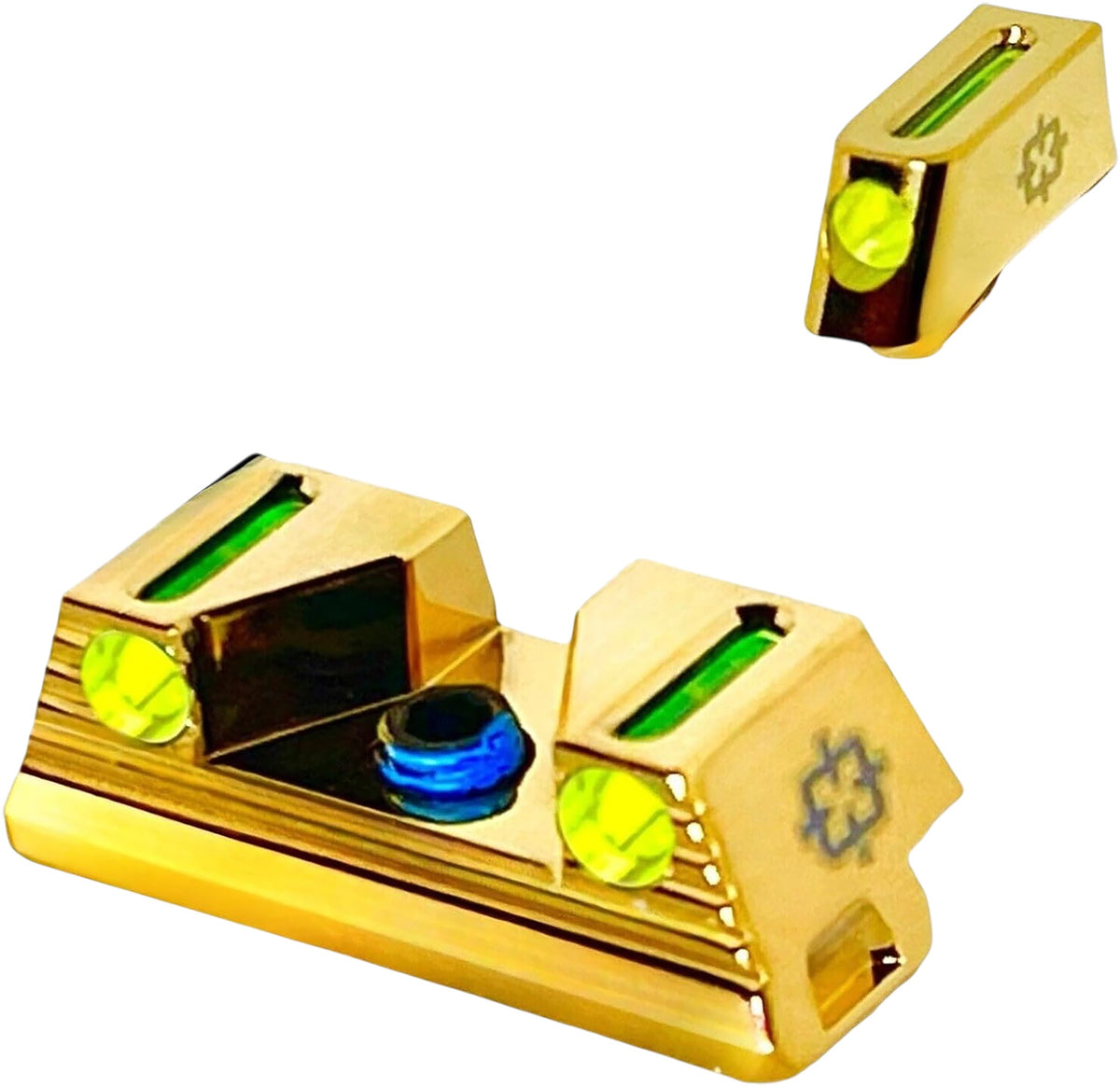 Cross Armory CRGSS-GD Standard 3-Point Fiber Optic Sight Set for Glock - Green/Gold Frame