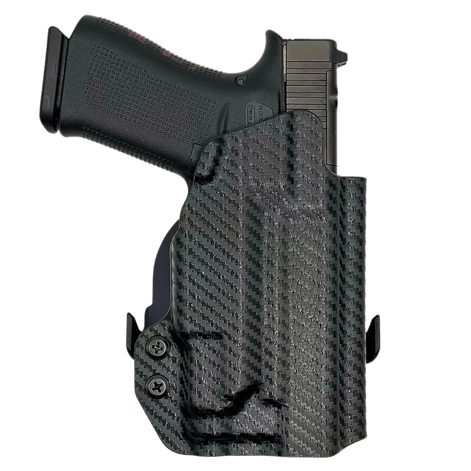 Rounded Gear Kydex OWB Paddle Holster Fits Glock 43/48 with TLR-7 Black Carbon Fiber Right Hand