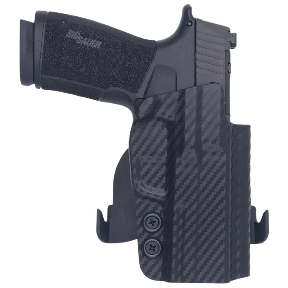 Rounded Gear Kydex OWB Paddle Holster Fits Sig P365 X Macro TLR-7 Sub Black Carbon Fiber Right Hand