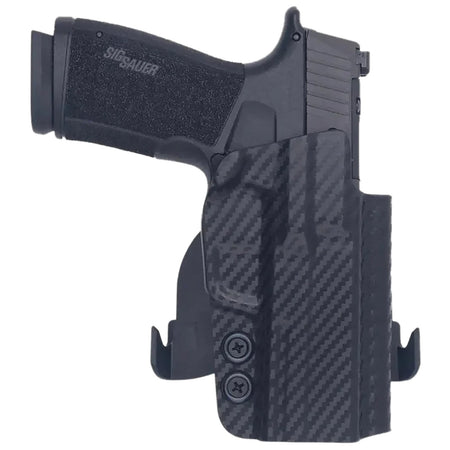 Rounded Gear Kydex OWB Paddle Holster Fits Sig Sauer P365 X-Macro Black Carbon Fiber Right Hand