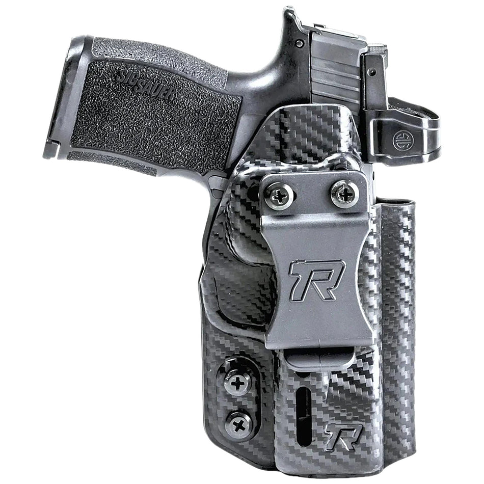 Rounded Gear Druid IWB/OWB Kydex Holster Fits Sig P365 X Macro Black Carbon Fiber Ambidextrous