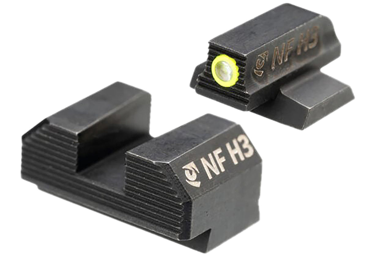 Night Fision CNK-030-163-193-YGZG Optics Ready Stealth Tritium Night Sights for Canik MC9 – Yellow Outline