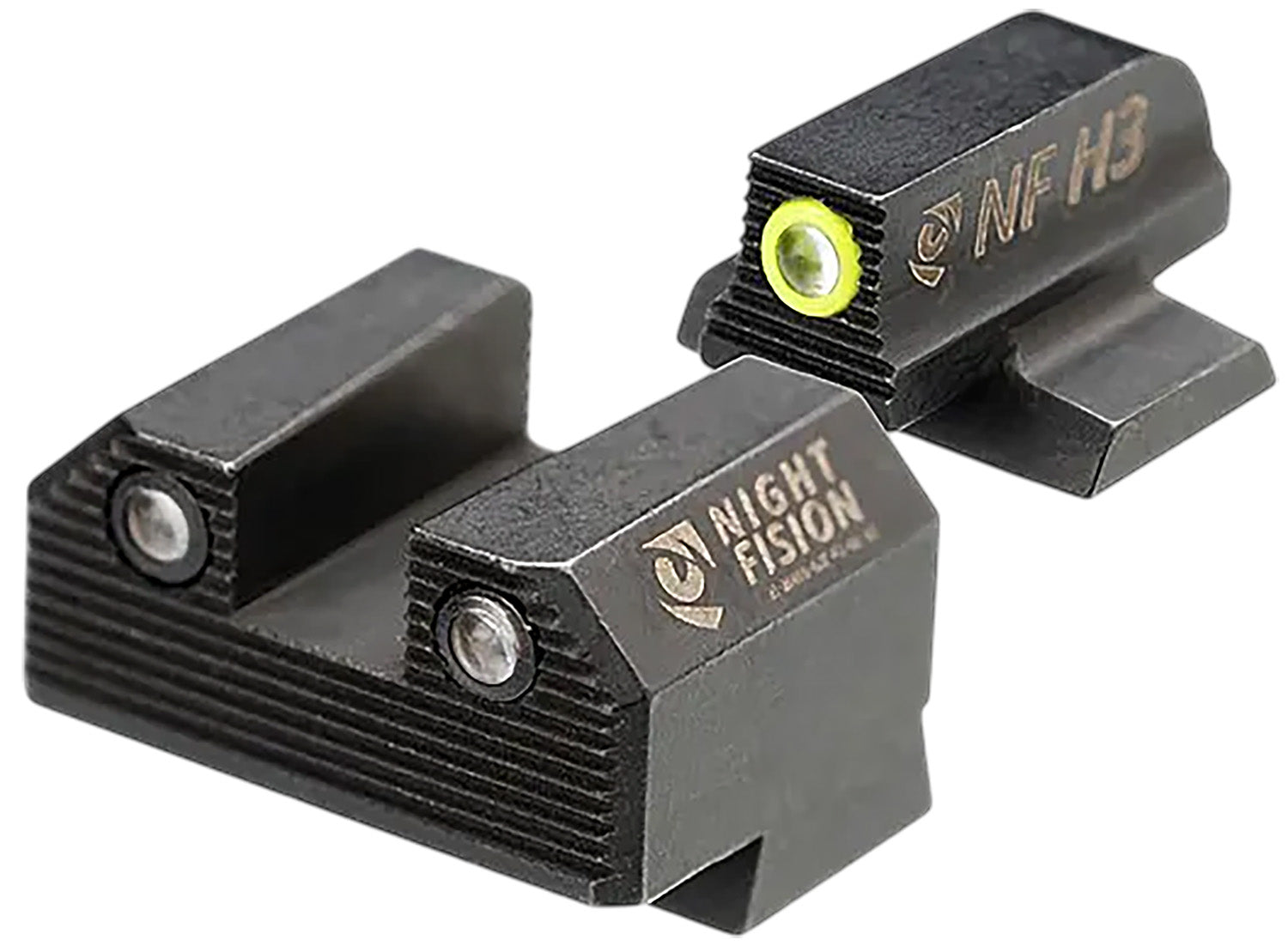 Night Fision CNK-029-187-250-YGZG Optics Ready Stealth Tritium Night Sights for Canik METE SF – Yellow Outline