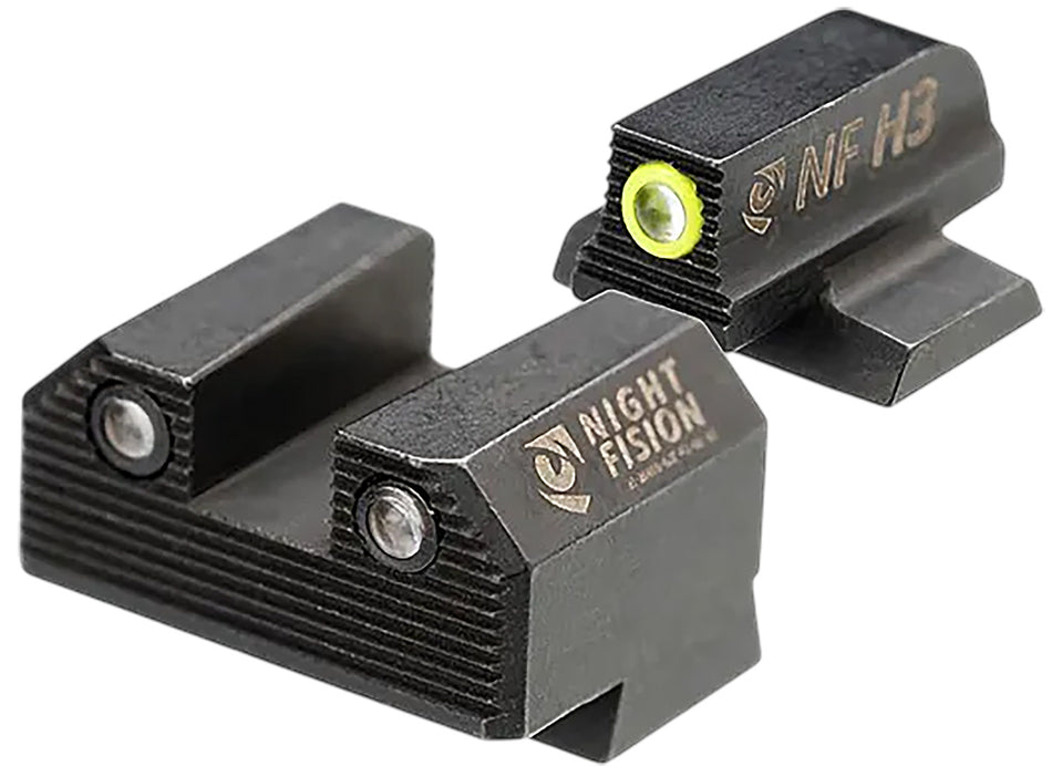 Night Fision CNK-029-187-250-YGZG Optics Ready Stealth Tritium Night Sights for Canik METE SF – Yellow Outline