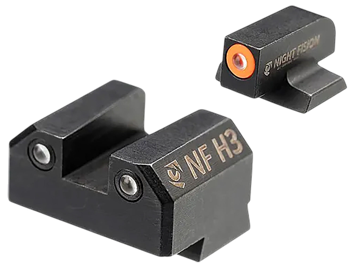 Night Fision CNK-029-003-OGZG Tritium Night Sights for Canik METE SF – Orange Outline Front
