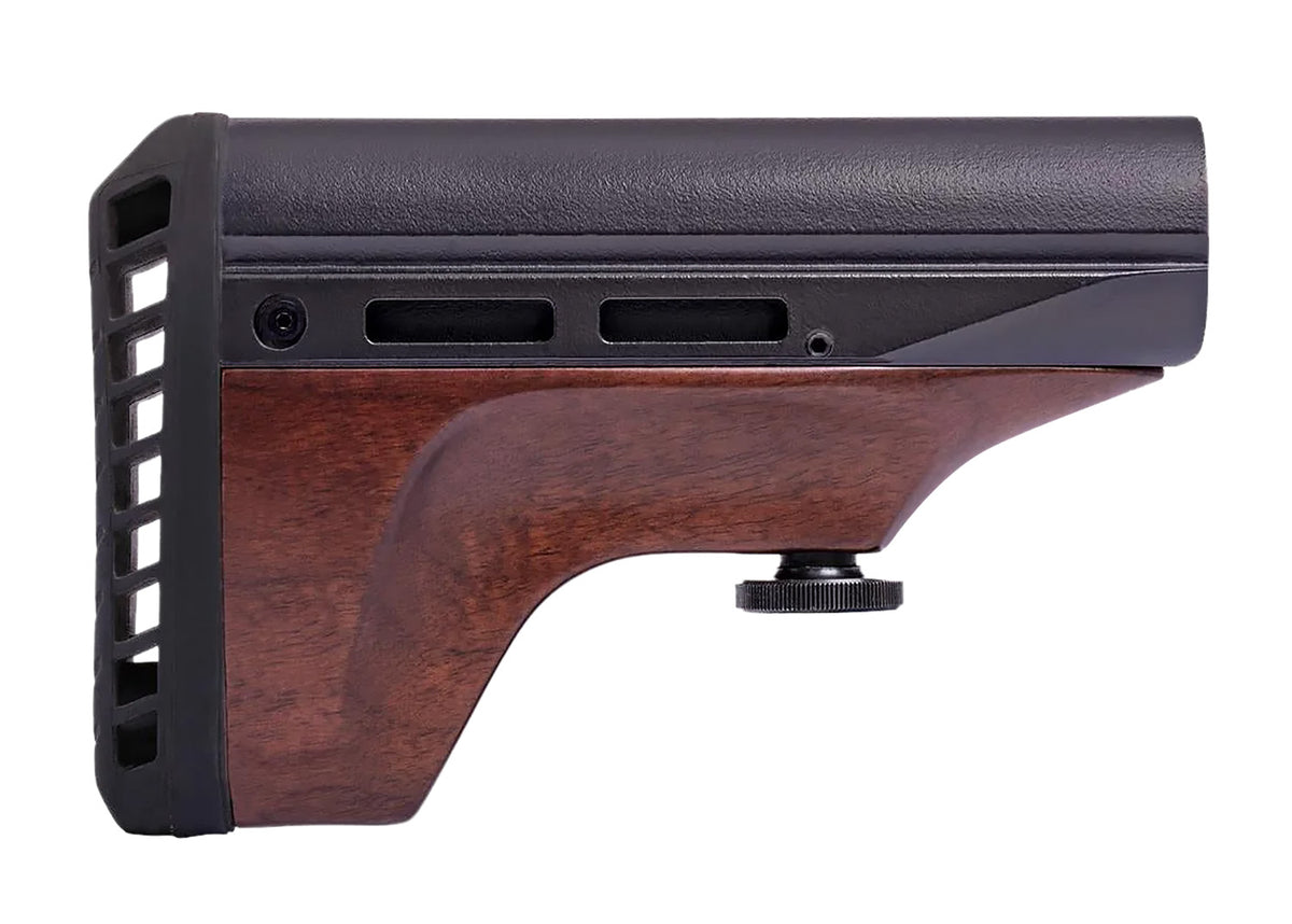 Woox SH.STK092.01 Vigilante Walnut/Aluminum AR Platform Stock, 7.50" OAL, Ambidextrous
