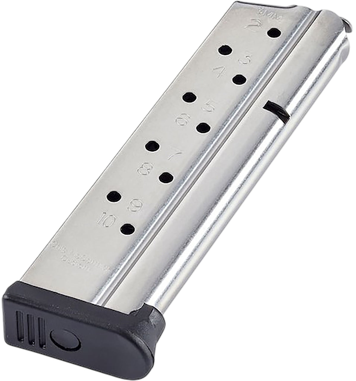 CMC Products MRP9FS10 Range Pro 10-Round 9mm 1911 Full Size Stainless/Black Fluoropolymer Handgun Magazine