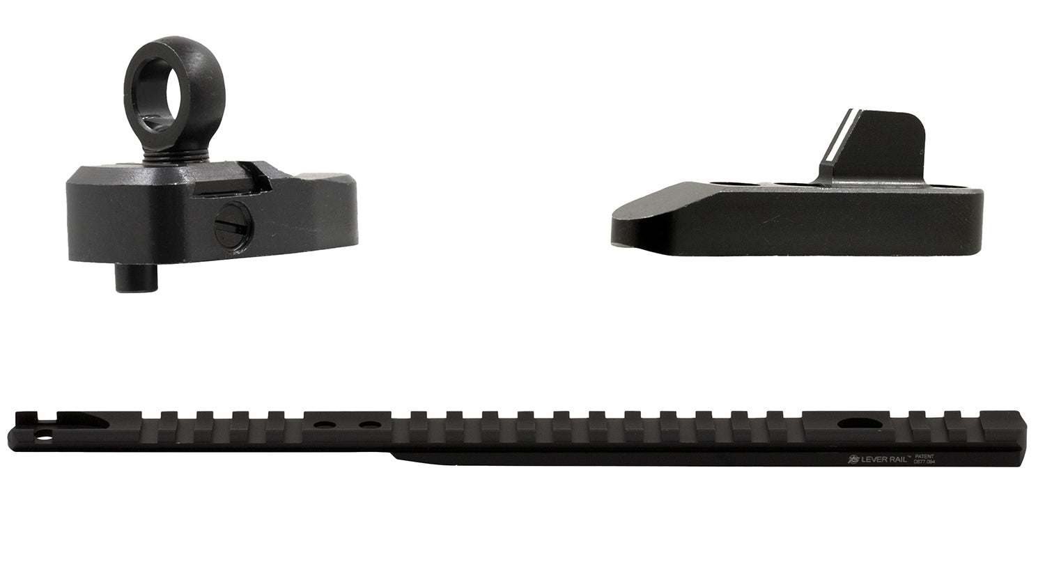 XS Sights ML10095 Marlin 1894 Lever Rail Optic Mount with Ghost Ring Sight Set Black Anodized