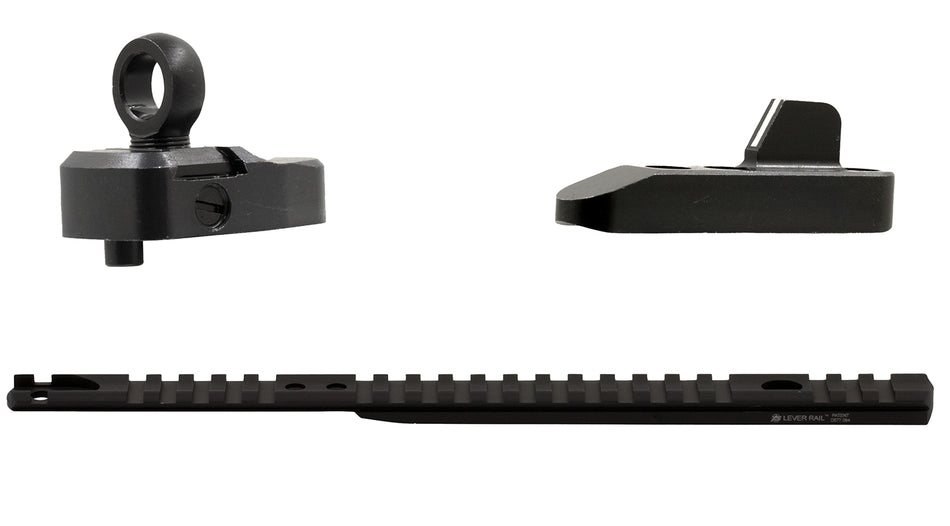 XS Sights ML10095 Marlin 1894 Lever Rail Optic Mount with Ghost Ring Sight Set Black Anodized