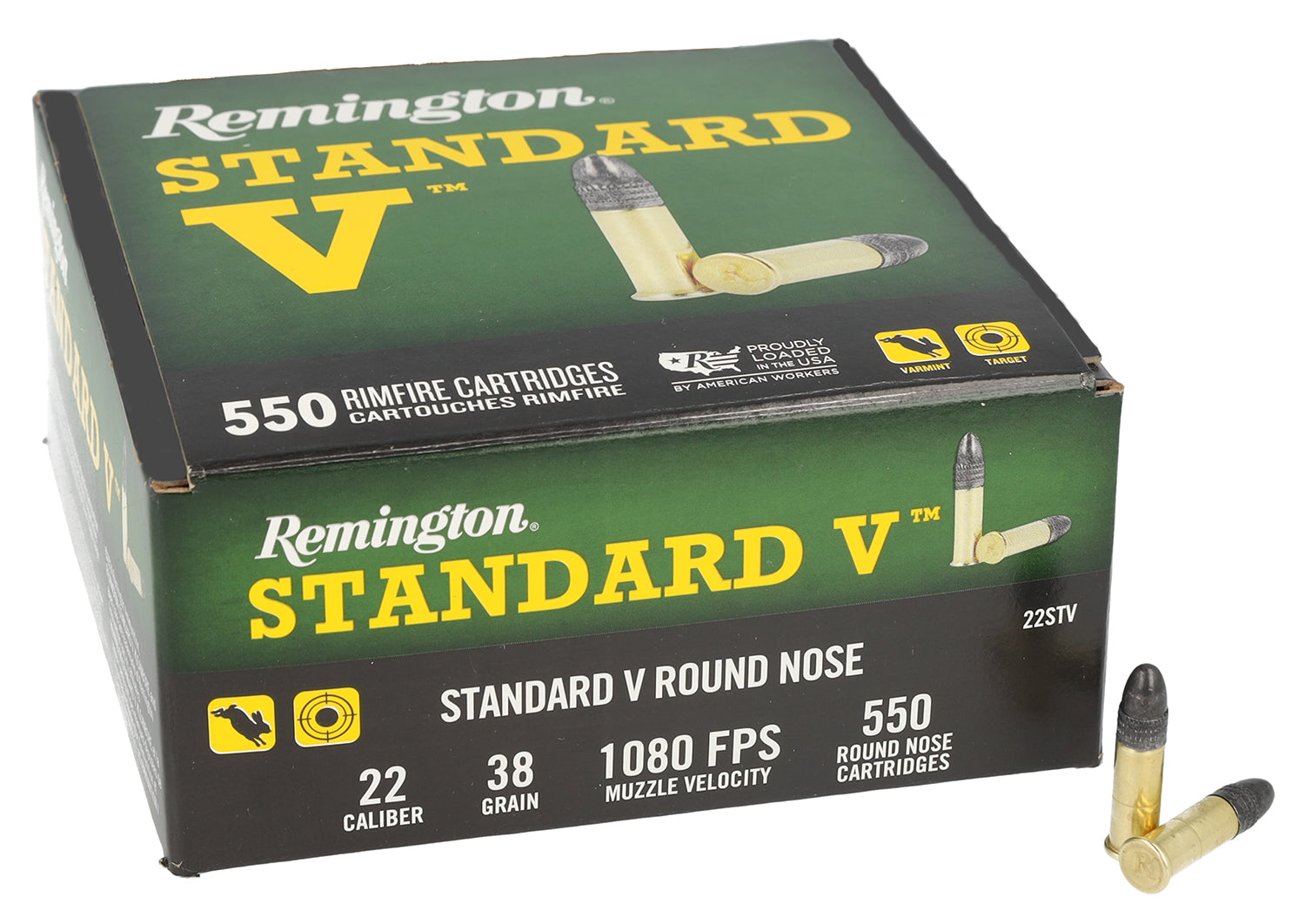 Remington Standard V .22 Long Rifle 36 gr Solid ammo