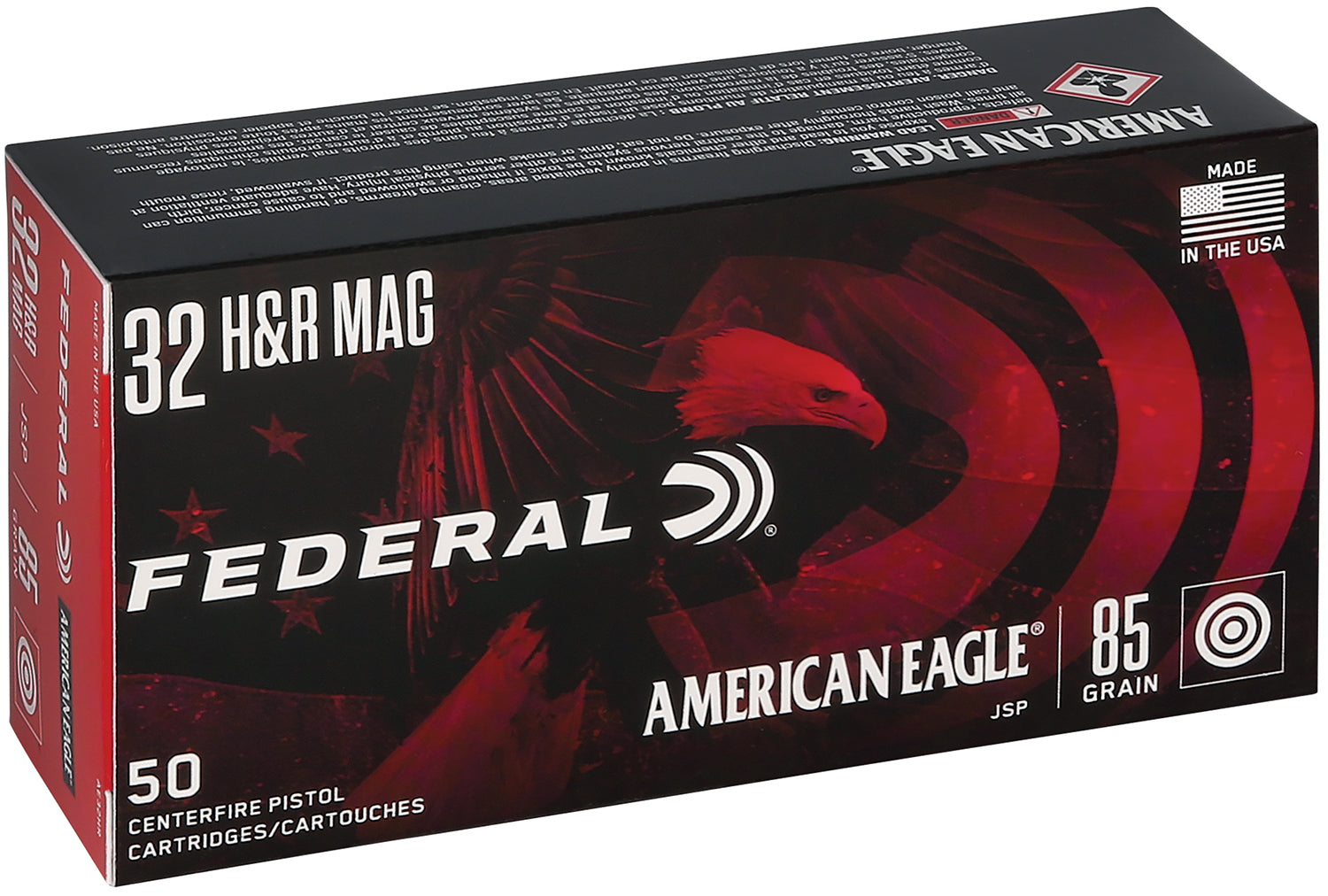 Federal AMERICAN EAGLE .32 H&R Mag 85 gr JSP ammo
