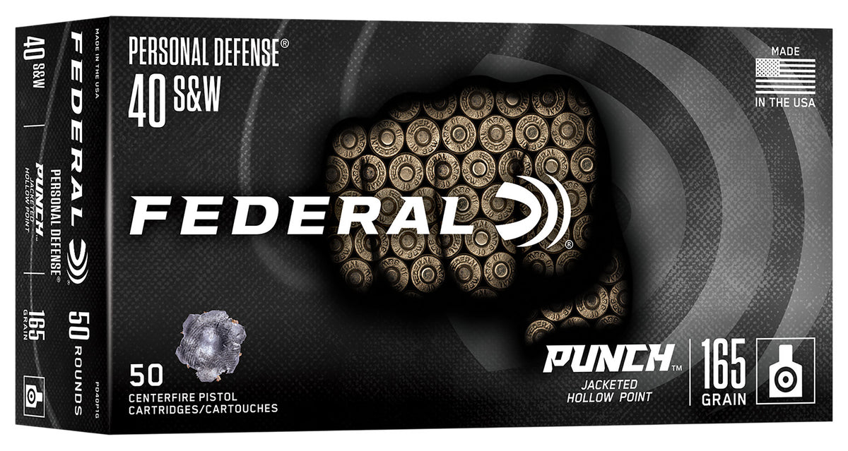Federal PUNCH .40 S&W 165 gr JHP ammo