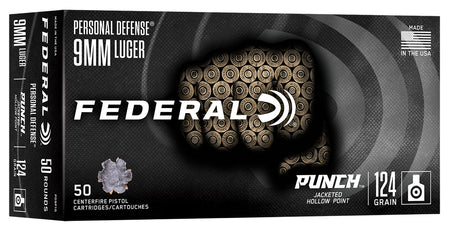 Federal PUNCH 9mm Luger / Parabellum 124 gr JHP ammo