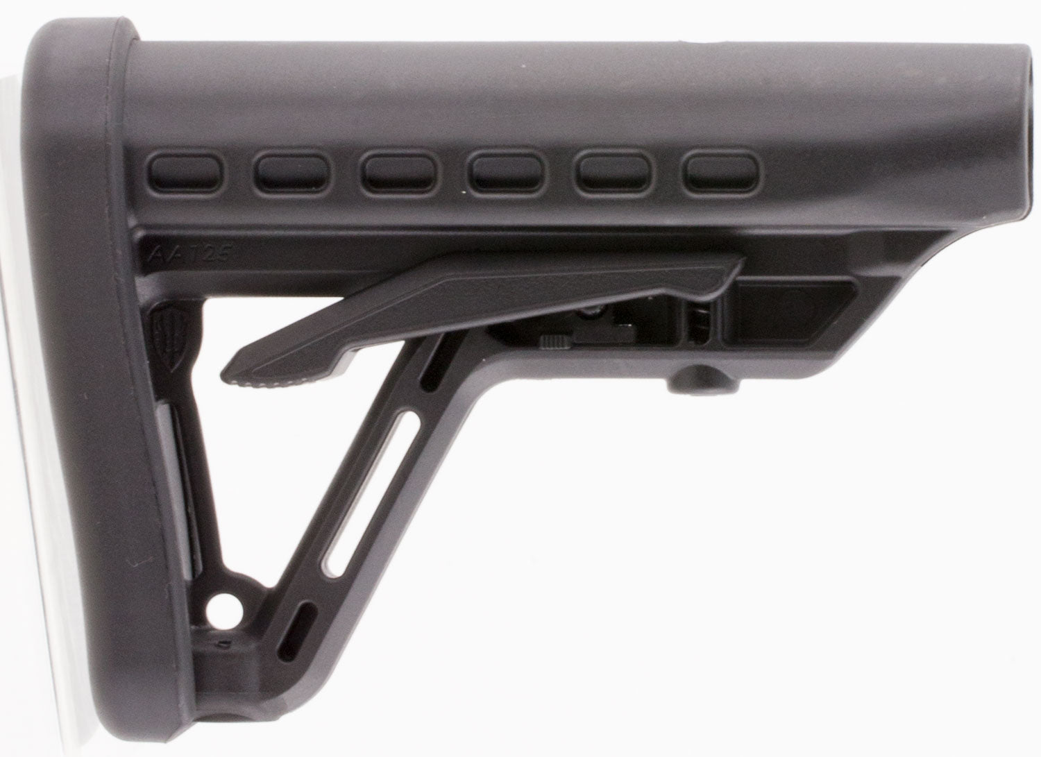 Archangel AA125 Low-Profile AR-15 Buttstock Black Synthetic 6 Position for Commercial Buffer Tube
