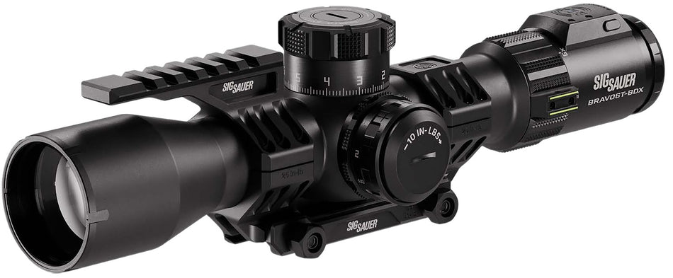 Sig Sauer SOBBDX63102 Bravo6T BDX Black 3-18x44mm 35mm Tube Illuminated MRAD Milling 2.0 Reticle