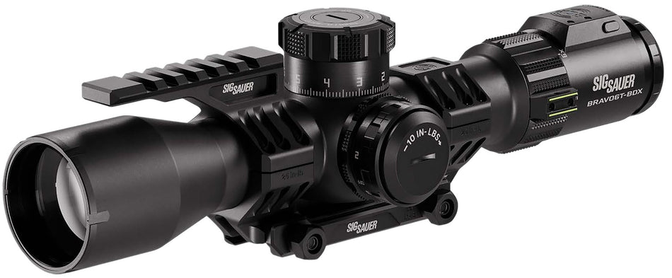 Sig Sauer SOBBDX63104 Bravo6T BDX Black 3-18x44mm 35mm Tube Illuminated MRAD DEV-L 2.0 Reticle