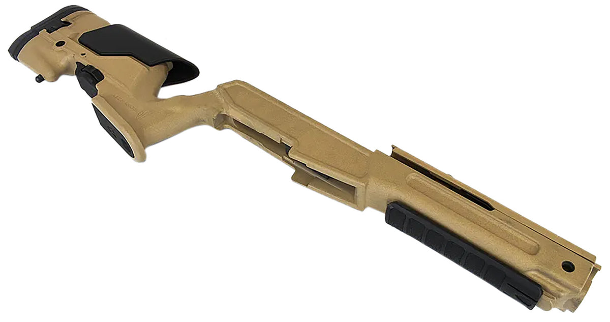 Archangel AAMINIDT Precision Stock Desert Tan Synthetic Fixed with Adjustable Cheek Riser for Ruger Mini-14 and Mini Thirty