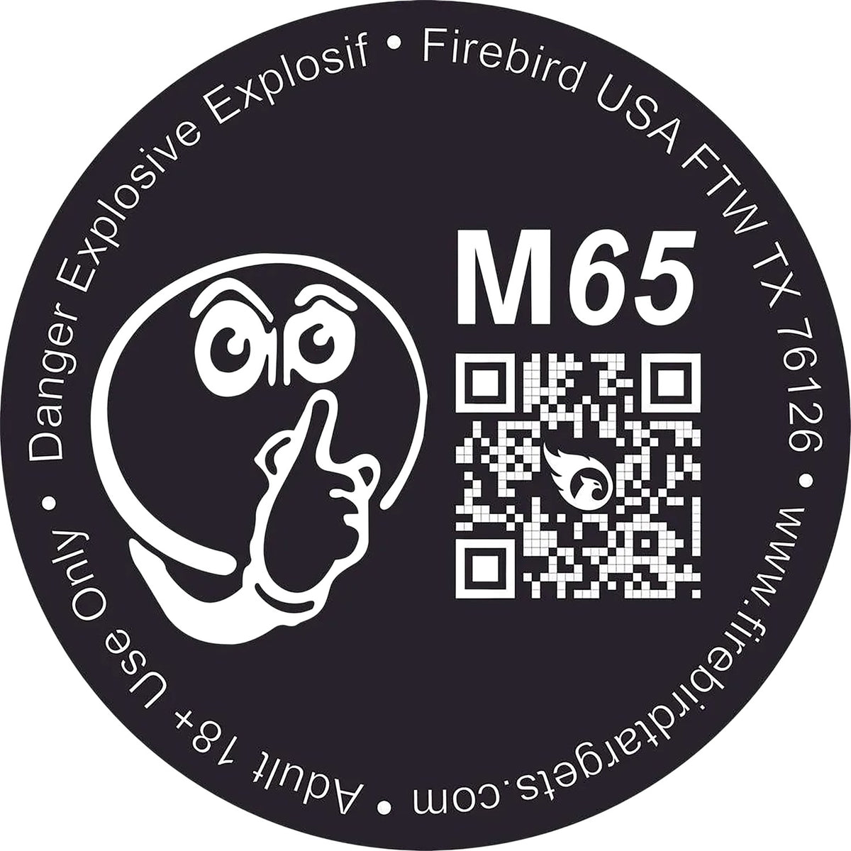 Firebird USA M65 Moderated Low-Noise Reactive Detonating Target 65mm 10 Pack